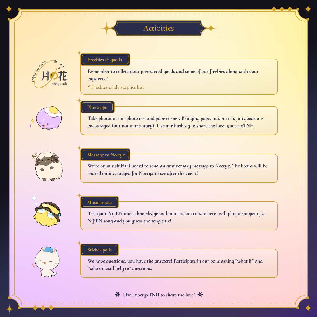 Event activities